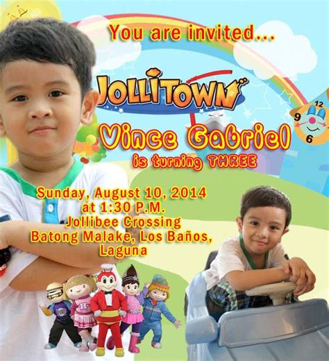 jollibee invitation card layout
